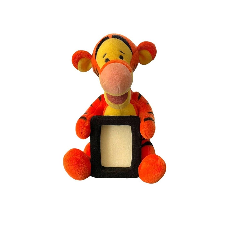 *DISNEY Tigger Plush Frame 10" Disney Winnie The Pooh Orange Black w FLAW